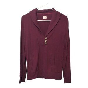 Plum Banana Republic Size Small Shaw Collar Sweater Pullover Women's